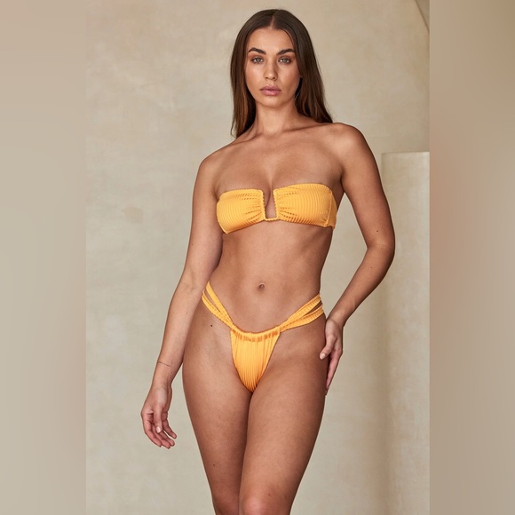 Monday Swimwear Other - NWT Monday Swimwear ST. MARTINIQUE BANDEAU - CLEMENTINE WIDE RIB size Small